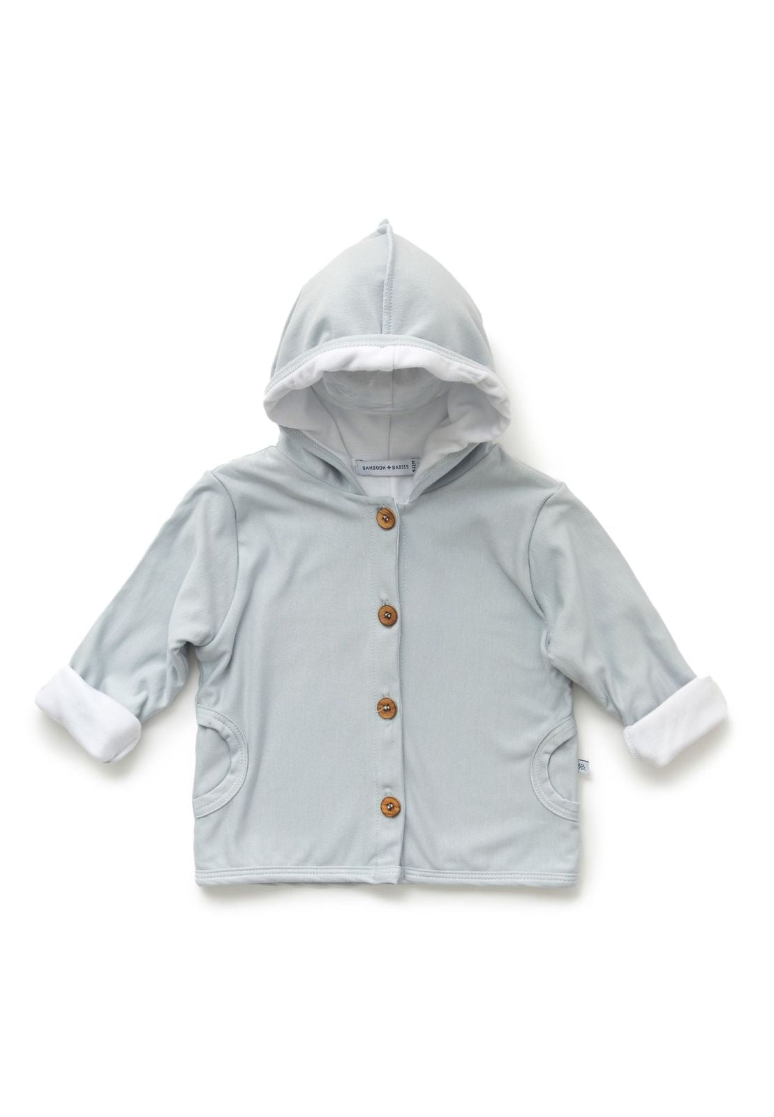 Cardigan bambino con cappuccio "Pure"